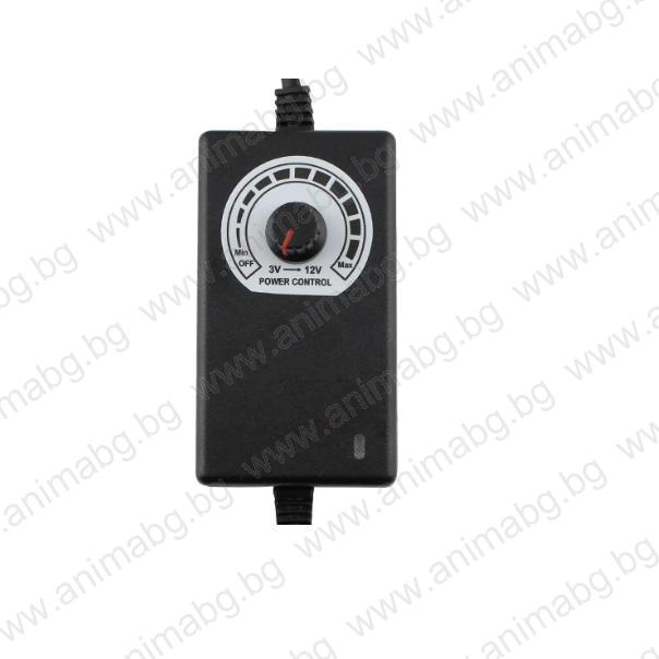 Адаптер с регулируемо напрежение, 3V-12V, 2A, 24W