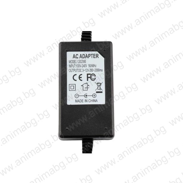 Адаптер с регулируемо напрежение, 3V-12V, 2A, 24W